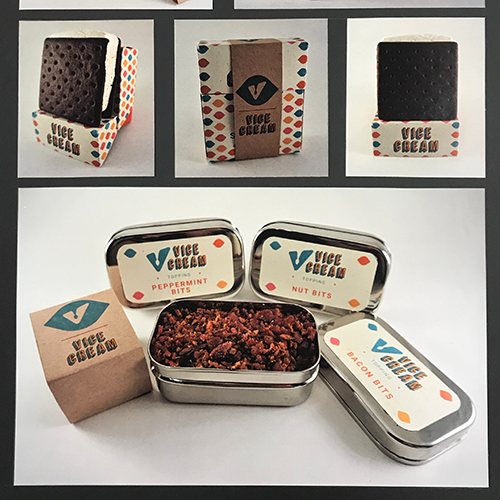 Collage of ViceCream Packaging
